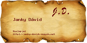 Janky Dávid névjegykártya
