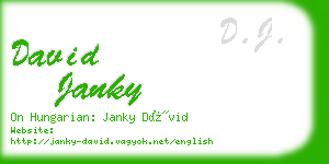 david janky business card